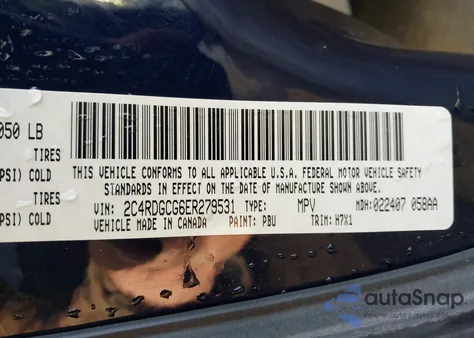 2014 Dodge Grand Caravan Sxt from USA, damaged, VIN 2C4RDGCG6ER279531